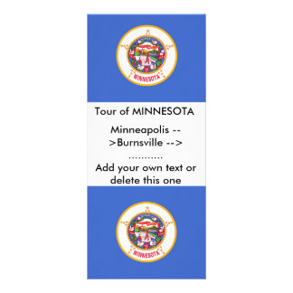 Rack Card with Flag of Minnesota, U.S.A.