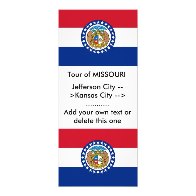 Rack Card with Flag of Missouri, U.S.A. (Front)
