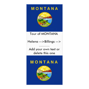 Rack Card with Flag of Montana, U.S.A.