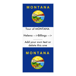 Rack Card with Flag of Montana, U.S.A.