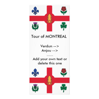 Rack Card with Flag of Montreal, Canada