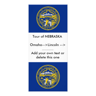 Rack Card with Flag of Nebraska, U.S.A.