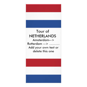 Rack Card with Flag of Netherlands