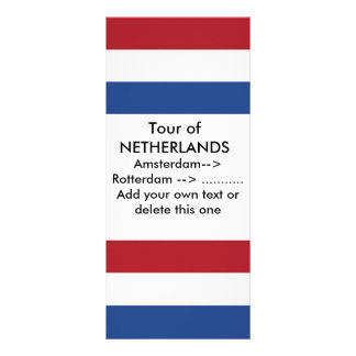 Rack Card with Flag of Netherlands