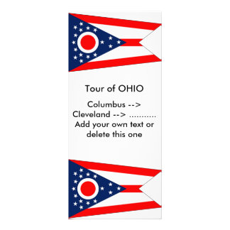 Rack Card with Flag of Ohio, U.S.A.