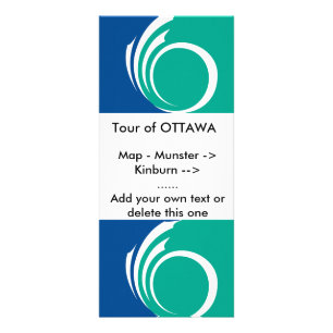 Rack Card with Flag of Ottawa, Canada