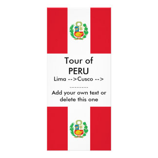 Rack Card with Flag of Peru
