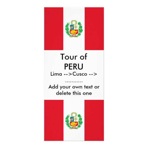 Rack Card with Flag of Peru