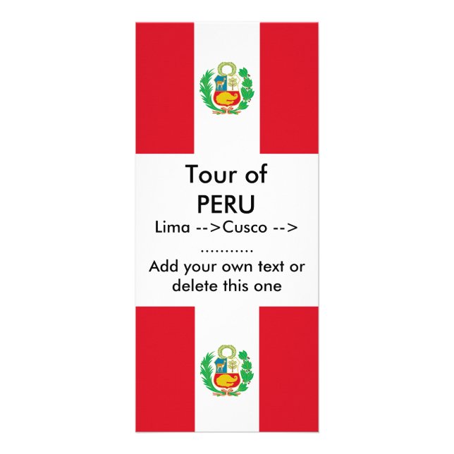 Rack Card with Flag of Peru (Front)