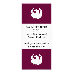 Rack Card with Flag of Phoenix City, USA