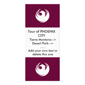 Rack Card with Flag of Phoenix City, USA