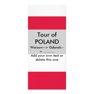 Rack Card with Flag of Poland