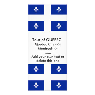 Rack Card with Flag of Quebec, Canada