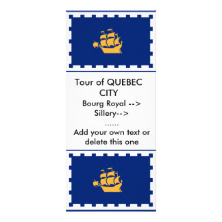 Rack Card with Flag of Quebec City, Canada