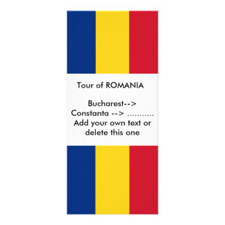 Rack Card with Flag of Romania