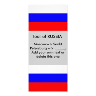 Rack Card with Flag of Russia