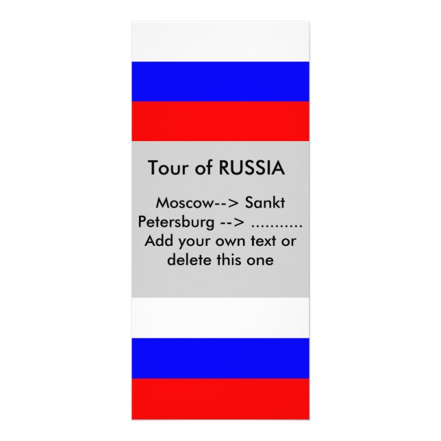 Rack Card with Flag of Russia (Front)