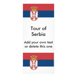Rack Card with Flag of Serbia