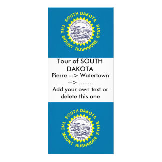 Rack Card with Flag of South Dakota, U.S.A.