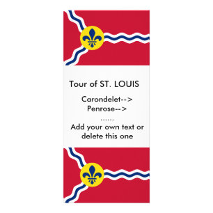 Rack Card with Flag of St. Louis, Missouri