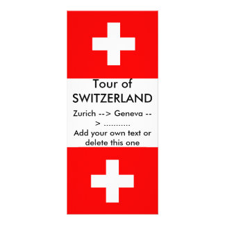 Rack Card with Flag of Switzerland