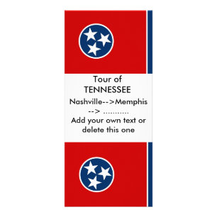 Rack Card with Flag of Tennessee, U.S.A.
