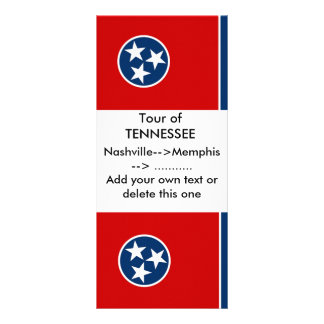 Rack Card with Flag of Tennessee, U.S.A.