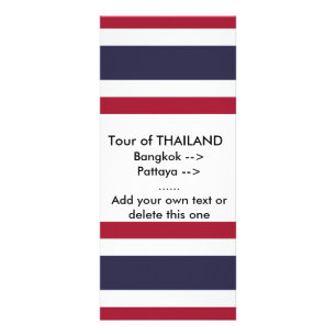 Rack Card with Flag of Thailand