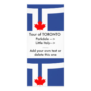 Rack Card with Flag of Toronto
