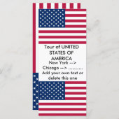Rack Card with Flag of U.S.A. (Front/Back)