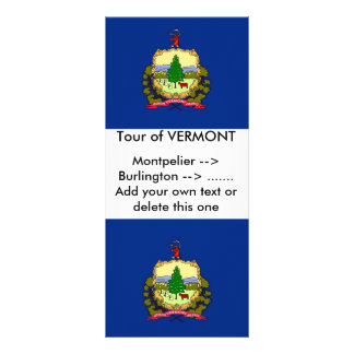 Rack Card with Flag of Vermont, U.S.A.