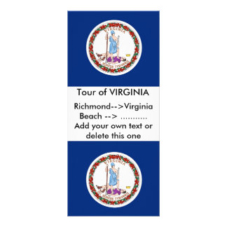 Rack Card with Flag of Virginia, U.S.A.
