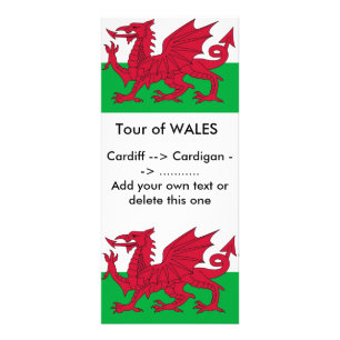 Rack Card with Flag of Wales