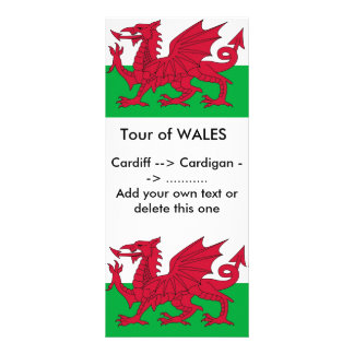 Rack Card with Flag of Wales