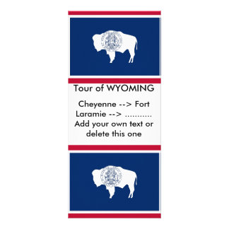 Rack Card with Flag of Wyoming, U.S.A.