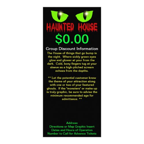 Rack Cards _ Haunted House _ Red Lettering