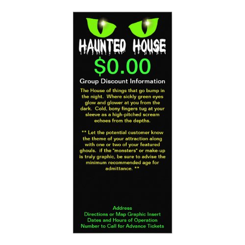 Rack Cards _ Haunted House _ White Lettering