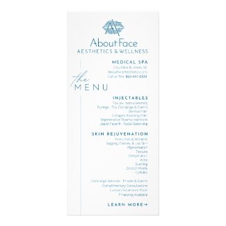 Rack CardsService Menu