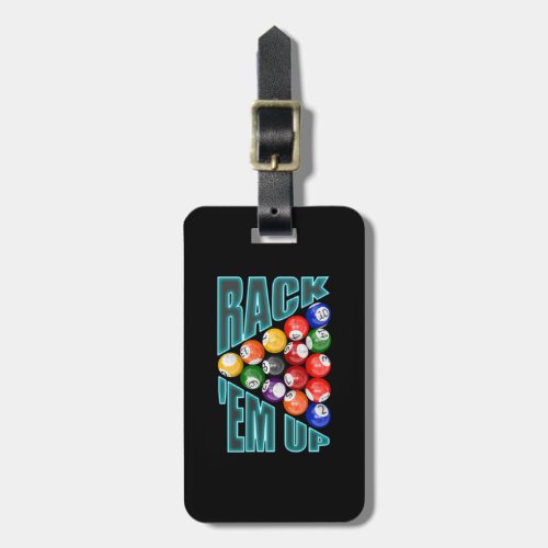 Rackem Up Billiards Luggage Tag