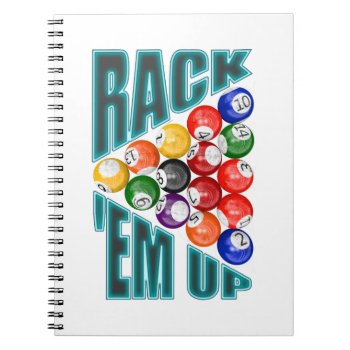 Rack’em Up Billiards Notebook by packratgraphics at Zazzle