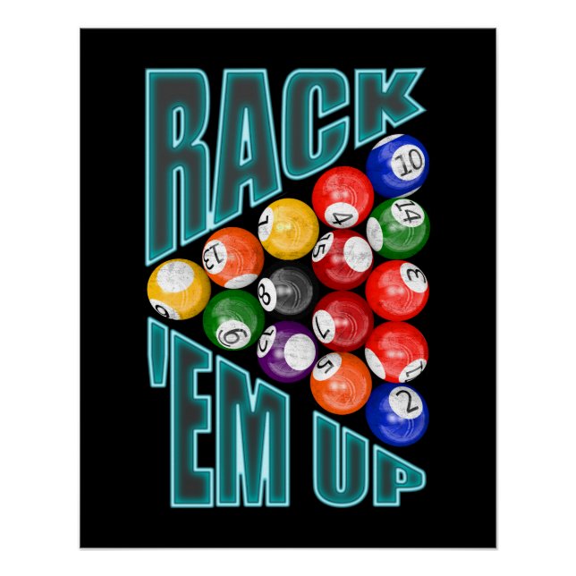 Rack’em Up Billiards Poster (Front)