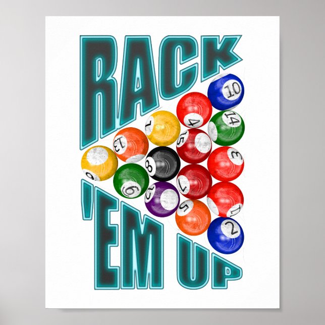 Rack’em Up Billiards Poster (Front)
