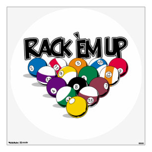 Rack Em Up Pool Wall Sticker
