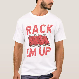 Rack em Up Ribs Lover Pork BBQ Short Baby Back T-Shirt