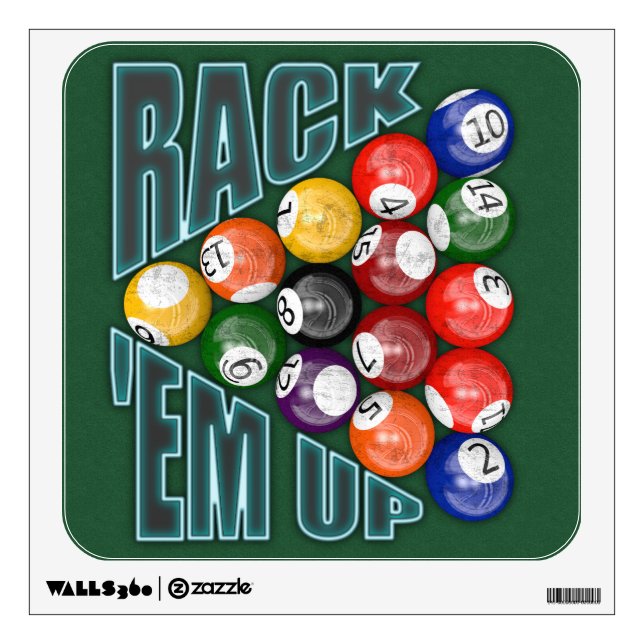 Rack Em Up Wall Decal (Front)