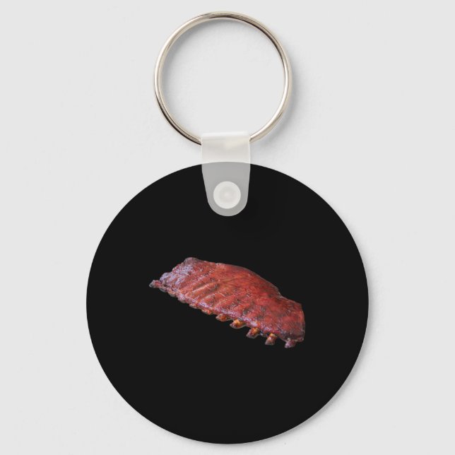 Rack Of Bbq Ribs  Keychain (Front)