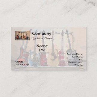 Rack Of Guitars Business Card