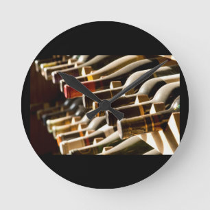 RACK OF WINE BOTTLES WALL CLOCK