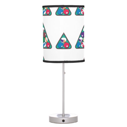 Racked Billiard Balls Table Lamp (Back)