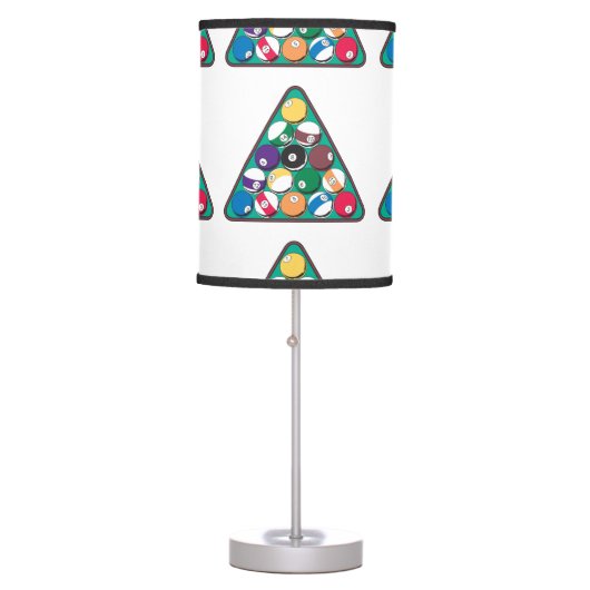 Racked Billiard Balls Table Lamp (Front)